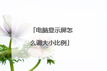 电脑显示屏怎么调大小比例