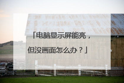 电脑显示屏能亮，但没画面怎么办？