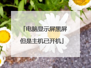 电脑显示屏黑屏但是主机已开机