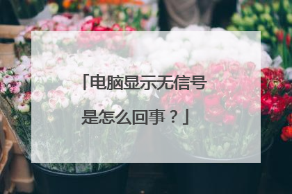 电脑显示无信号是怎么回事？