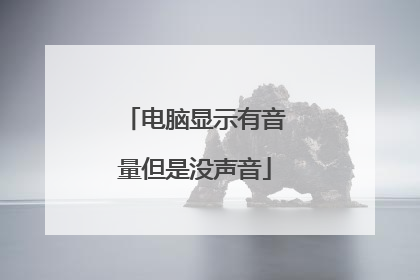 电脑显示有音量但是没声音