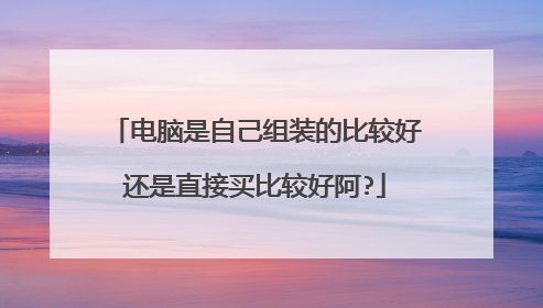 电脑是自己组装的比较好还是直接买比较好阿?