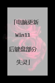 电脑更新Win11后键盘部分失灵