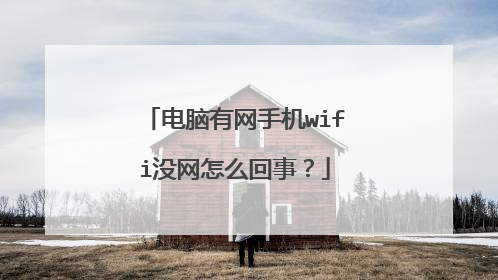 电脑有网手机wifi没网怎么回事?