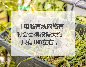 电脑有线网络有时会变得很慢大约只有1MB左右，和运营商提供的网速完全不符。