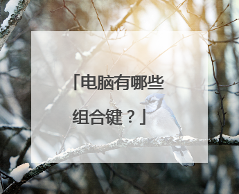 电脑有哪些组合键?