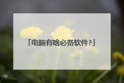 电脑有啥必备软件?