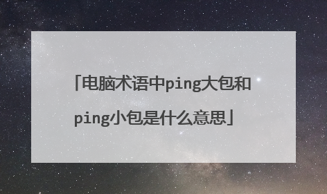 电脑术语中ping大包和ping小包是什么意思