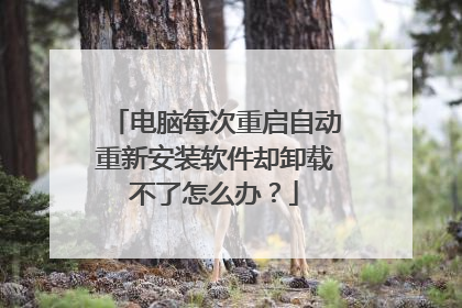 电脑每次重启自动重新安装软件却卸载不了怎么办?