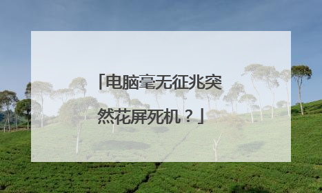 电脑毫无征兆突然花屏死机?