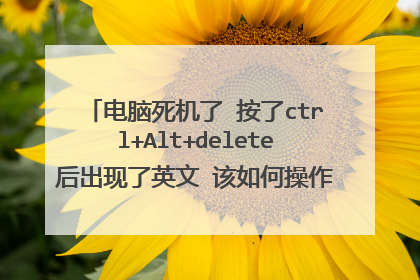 电脑死机了 按了ctrl+Alt+delete后出现了英文 该如何操作 才可以重启电脑?