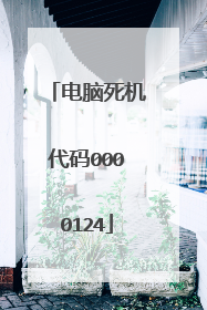 电脑死机代码0000124