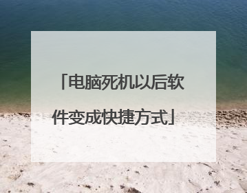 电脑死机以后软件变成快捷方式
