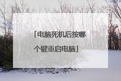 电脑死机后按哪个键重启电脑