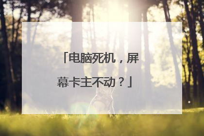 电脑死机，屏幕卡主不动？