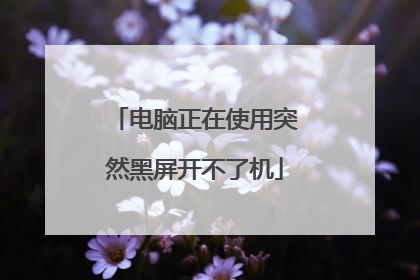 电脑正在使用突然黑屏开不了机