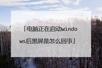 电脑正在启动windows后黑屏是怎么回事