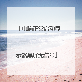 电脑正常启动显示器黑屏无信号