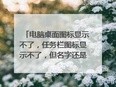 电脑桌面图标显示不了，任务栏图标显示不了，但名字还是有的，求解