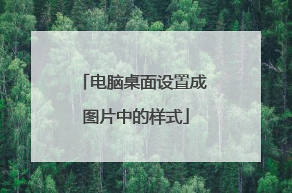 电脑桌面设置成图片中的样式