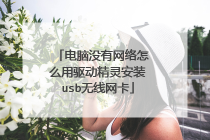 电脑没有网络怎么用驱动精灵安装usb无线网卡