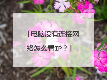 电脑没有连接网络怎么看IP？