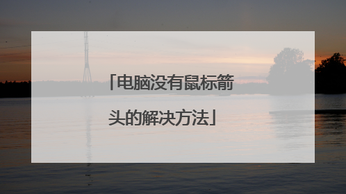 电脑没有鼠标箭头的解决方法