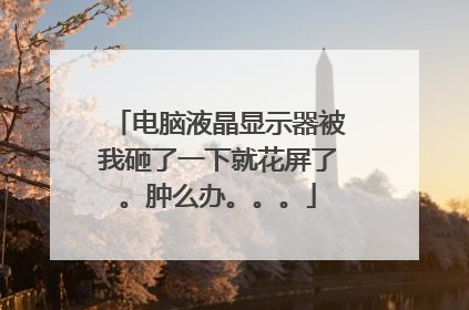 电脑液晶显示器被我砸了一下就花屏了。肿么办。。。