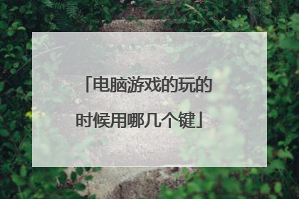 电脑游戏的玩的时候用哪几个键