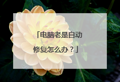电脑老是自动修复怎么办?