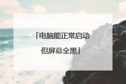 电脑能正常启动 但屏幕全黑
