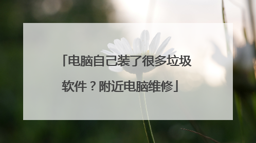 电脑自己装了很多垃圾软件？附近电脑维修