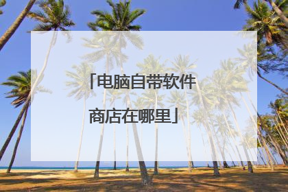 电脑自带软件商店在哪里
