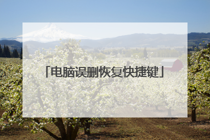 电脑误删恢复快捷键