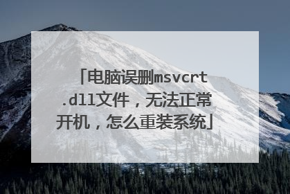 电脑误删msvcrt.dll文件,无法正常开机,怎么重装系统