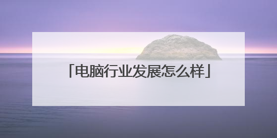 电脑行业发展怎么样
