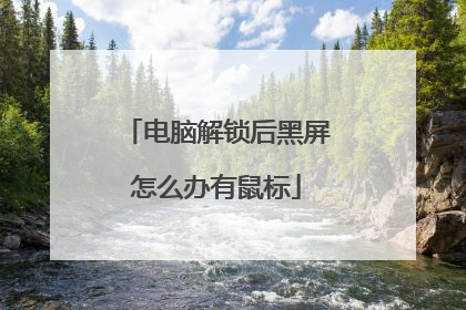 电脑解锁后黑屏怎么办有鼠标