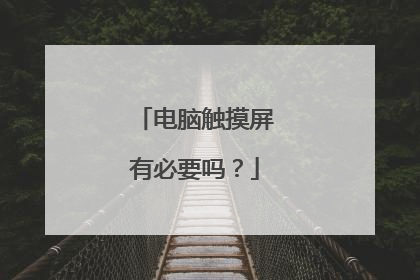 电脑触摸屏有必要吗?