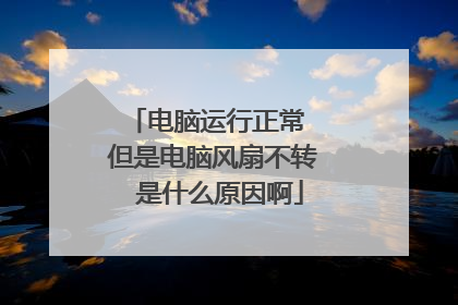 电脑运行正常 但是电脑风扇不转 是什么原因啊