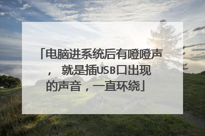 电脑进系统后有噔噔声， 就是插USB口出现的声音，一直环绕