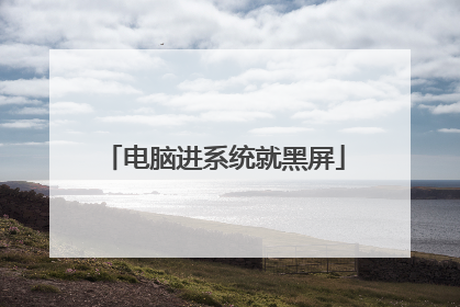 电脑进系统就黑屏