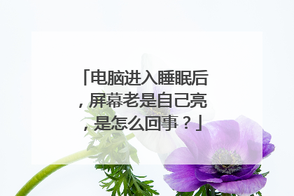 电脑进入睡眠后，屏幕老是自己亮，是怎么回事？