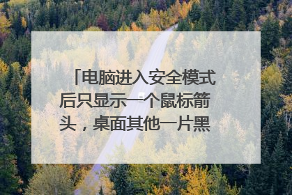 电脑进入安全模式后只显示一个鼠标箭头，桌面其他一片黑，而且鼠标不
