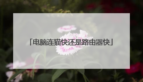 电脑连猫快还是路由器快