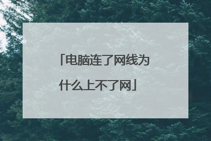 电脑连了网线为什么上不了网