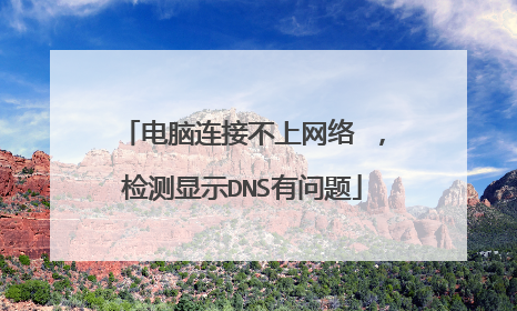 电脑连接不上网络 ，检测显示DNS有问题