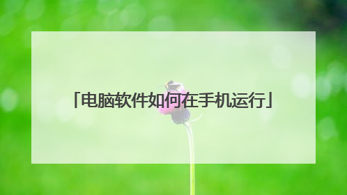 电脑软件如何在手机运行