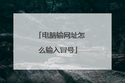 电脑输网址怎么输入冒号