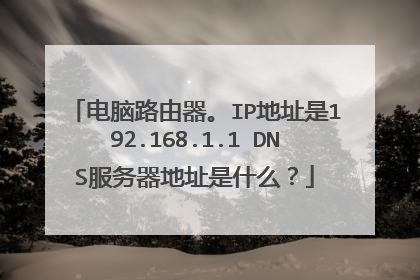 电脑路由器。IP地址是192.168.1.1 DNS服务器地址是什么?