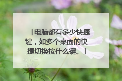 电脑都有多少快捷键，如多个桌面的快捷切换按什么键。